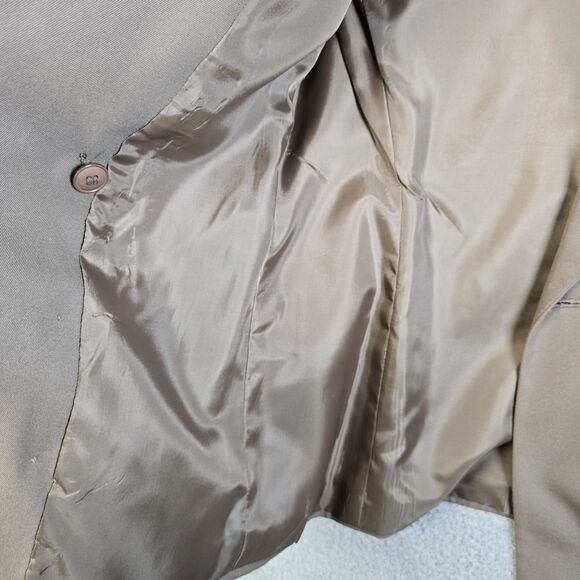 Kasper ASL Taupe Double Breasted Blazer Shawl Collar Size 6 Classic Workwear 90s - Picture 12 of 13